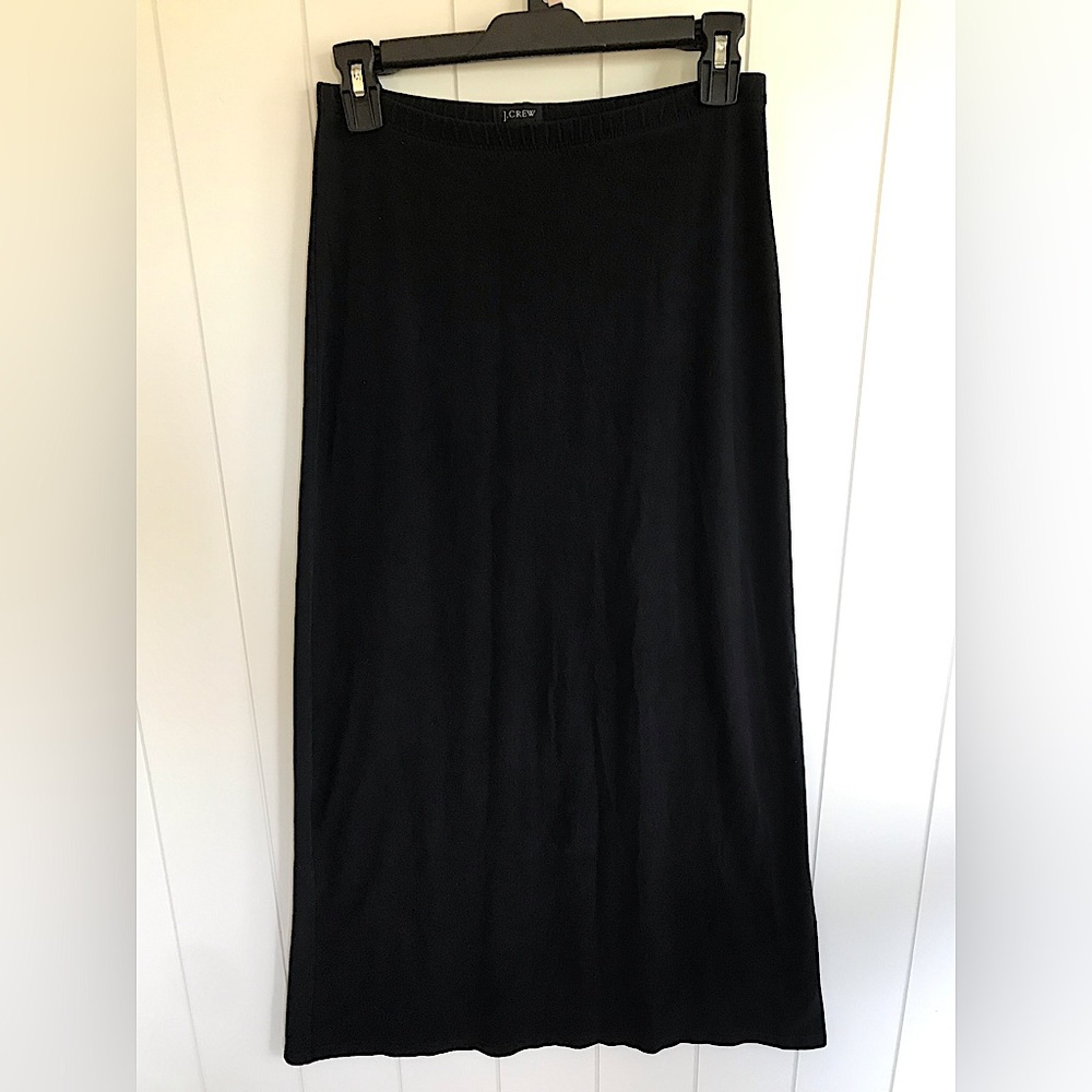 J. Crew black straight maxi skirt, stretchy & soft maxi skirt size Small column